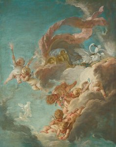 De strijdwagen van Venus door François Boucher