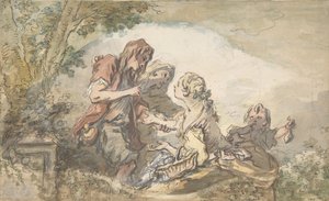 De waarzegster, 18e eeuw door François Boucher