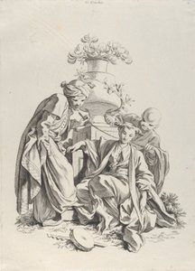 Aanraking, uit De Vijf Zintuigen, 1720-70 door François Boucher