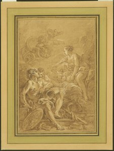 Venus beveelt Vulcanus om wapens te maken voor Aeneas door François Boucher