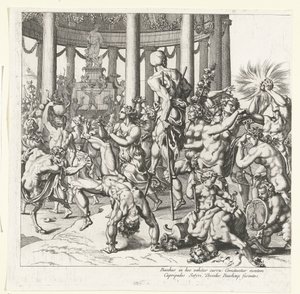 Triomf van Bacchus, linkerhelft