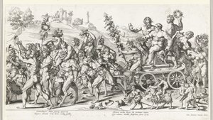 Triomf van Bacchus, rechterhelft door François Chauveau (attributed to)