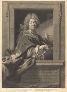 Nicolas de Largilliere door François Chereau I after Nicolas de Largillierre