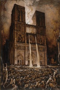 Aanval op Notre-Dame. De Klokkenluider van de Notre-Dame door Victor Hugo, ca. 1877