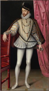 Portret van koning Karel IX van Frankrijk 1550-1574, ca. 1570 door François Clouet