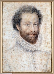 Portret van onbekende, mogelijk Lodewijk I, Prins van Condé door François Clouet