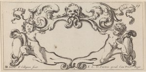Cartouche door François Collignon after Stefano Della Bella