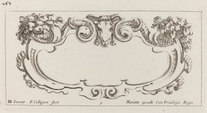 Cartouche door François Collignon after Stefano Della Bella