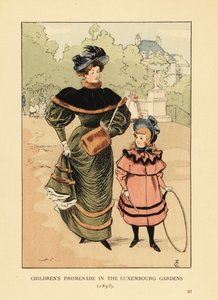 Kinderpromenade in de Luxemburgse Tuinen in 1893 door François Courboin