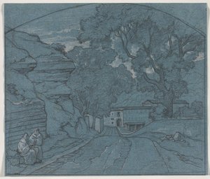 Landschap met Twee Monniken