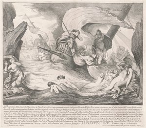De Seconda Macchina voor de Chinea van 1742: Odysseus en de Sirenen door François Hutin