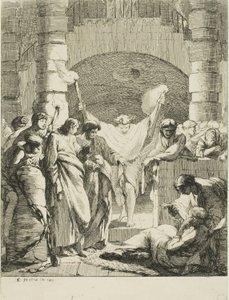 Gevangenen Bezoeken, uit De Zeven Werken van Barmhartigheid door François Hutin