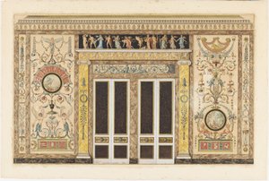 Ontwerp voor een Muziekkamer (Ontwerp voor een Muurverhoging in een Muziekkamer) door Francois Joseph Belanger
