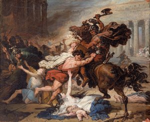 Studie voor de verwoesting van Jeruzalem door de Romeinen door François Joseph Heim