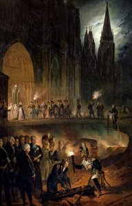 Overbrengen van de beenderen van de koninklijke familie naar de kerk van St. Denis, 18 januari 1817 door François Joseph Heim