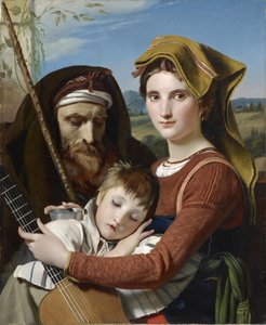 Romeinse herdersfamilie in de Campagna door François Joseph Navez