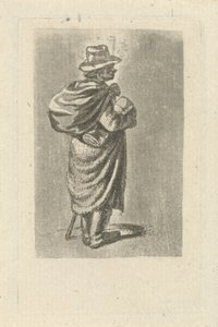 Reiziger met zak op de rug door François Joseph Pfeiffer (II)