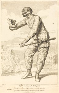 De Reverence van Arlequin door François Joullain after Claude Gillot