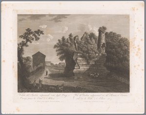 Gezicht op de tombes van Horatii en Curiatii (Albano)