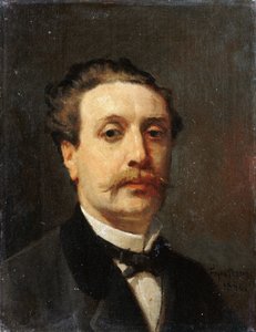 Portret van Guy de Maupassant door François Nicolas Auguste Feyen Perrin