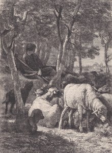 De herder, uit Le Magasin Pittoresque, ca. 1852 door François Rouget