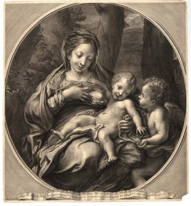 François Spierre - Madonna del Latte (Maagd en kind met een engel), naar Correggio, W,8.14