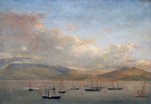 Napolitaanse, Franse en Spaanse vloten in de baai van Gaeta