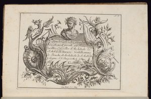 Cartouche met Portretbuste, Livre de Cartouches Irréguliers