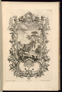 Ontwerp voor cartouche met grote en kleine compartimenten
