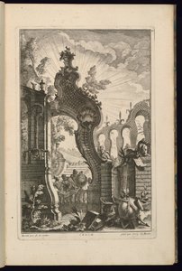 Ontwerp voor Fontein met Trelliswerk Bogen door François de Cuvilliés the Elder