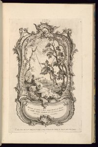 Ontwerp voor een cartouche met grote en kleine compartimenten