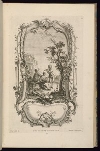 Ontwerp voor een Cartouche met Grote en Kleine Compartimenten