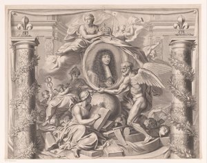 Allegorisch portret van Lodewijk XIV (bovenste deel)