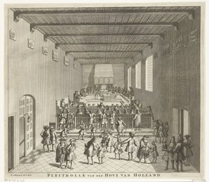 Hof van Holland in zitting, ca. 1700 door François van Bleyswijck