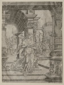 De Dood van Lucretia door Frans Crabbe van Esplegem