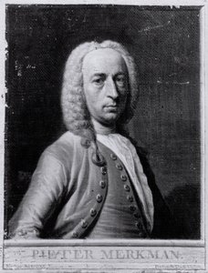 Portrait of Pieter Merkman Jr door Frans Decker