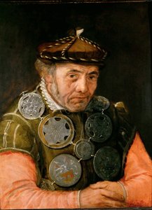 Portret van een gildeofficier door Frans Floris