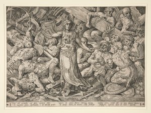 Victoria Omringd door Gevangenen en Trofeeën door Frans Floris the Elder