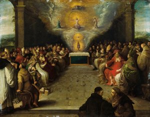 Disputatie van het Heilig Sacrament door Frans Francken the Younger