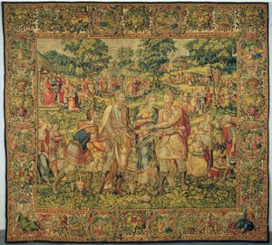Koning Abimelech herstelt Sarah aan haar man Abraham, 1580
