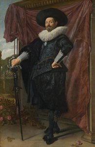 Dutch: Willem van Heythuysen Willem van Heythuysen posing with a sword
