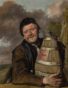 Man met bierkan