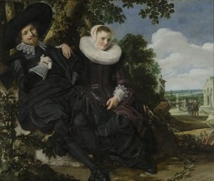 Portret van een paar, waarschijnlijk Isaac Abrahamsz Massa en Beatrix van der Laen