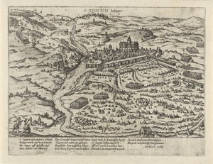 Beleg van Saint-Quentin, 1557 door Frans Hogenberg