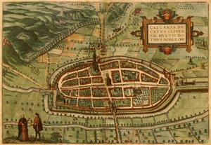 Kalkar Braun Hogenberg 1575 door Frans Hogenberg
