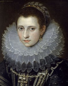 Portret van een dame (zogenaamde Anne Boleyn) door Frans II Pourbus