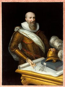 Portret van de eerste hertog van Sully als Superintendent van Vestingen. Maximilian van Bethune, hertog van Sully door Frans II Pourbus