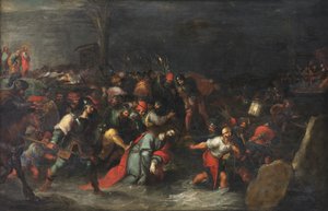 Christus wordt door de beek Cedron gesleept na zijn arrestatie