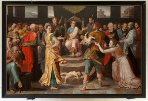 Het oordeel van Salomo (Le jugement de Salomon). François Pourbus de Oudere. 16e eeuw