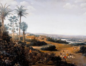 Serinhaem dorp in Brazilië of Het huis van een suikerrietplanter in Brazilië